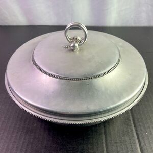 Vintage Hammered Aluminum Covered Casserole Dish